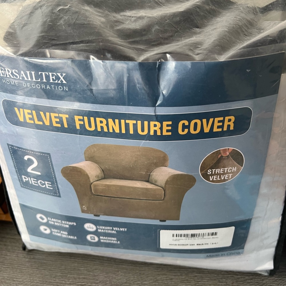 H.VERSAILTEX Rich Velvet Stretch 2 Piece Chair Cover Chair Slipcover Sofa Cover